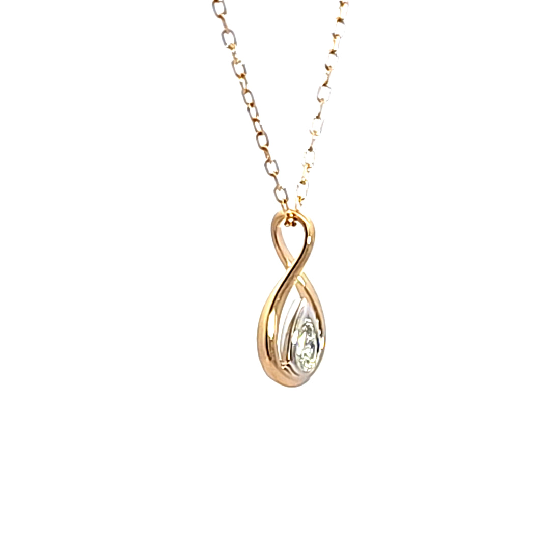 14KTT Diamond Pendant