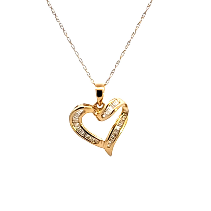 14KY Diamond Heart Pendant