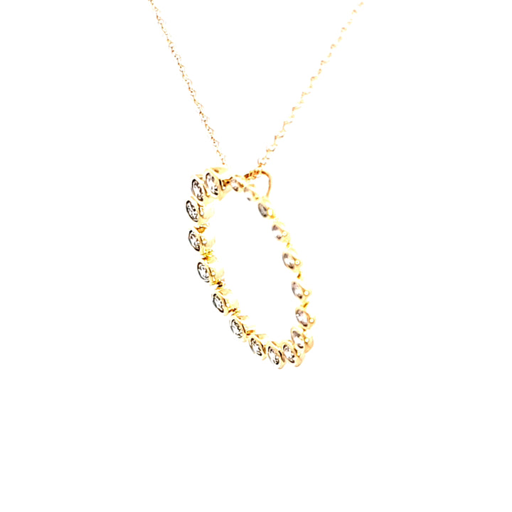 14KY Diamond Circle Pendant