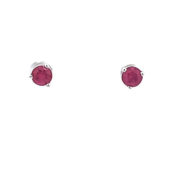 14KW Ruby Stud Earrings