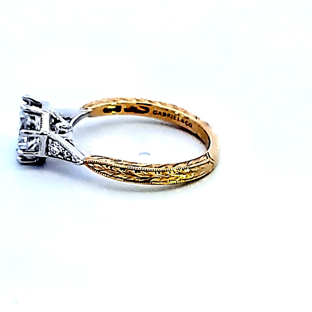 14KTT Diamond Semi Mount Engagement Ring