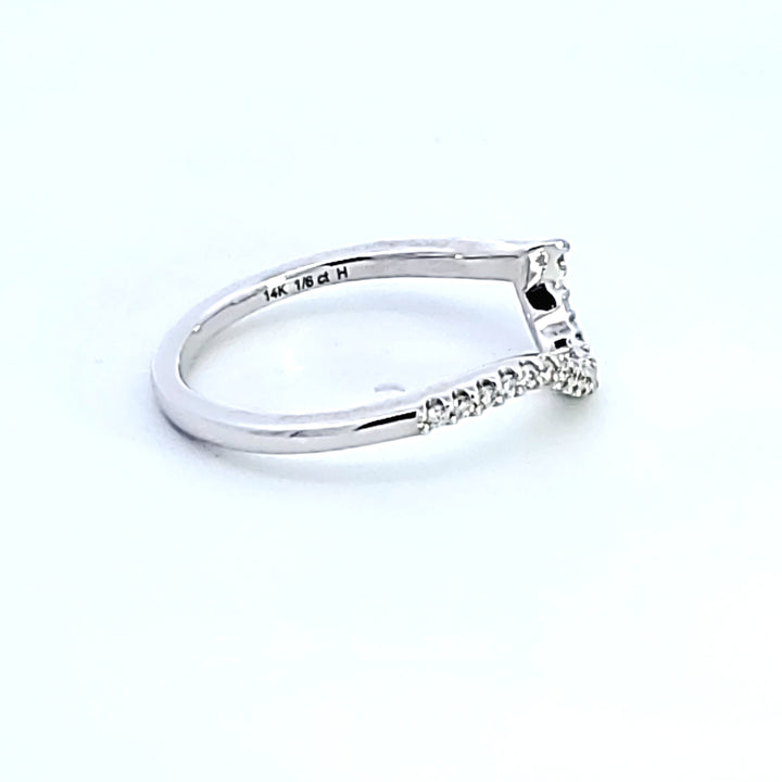 14KW Diamond Contour Wedding Band