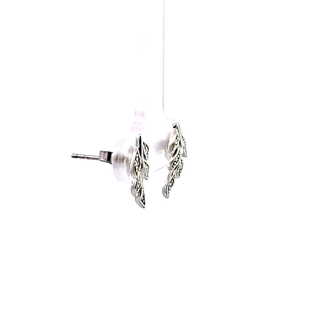 14KW Diamond Leaf Earrings