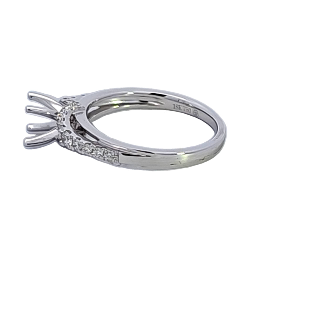 18KW Diamond Semi Mount Engagement Ring