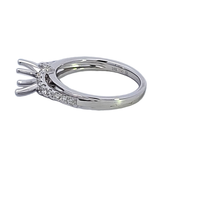 18KW Diamond Semi Mount Engagement Ring