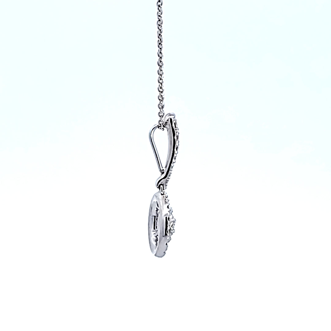 18K White Gold HOF "Captivation Drop" Diamond Pendant