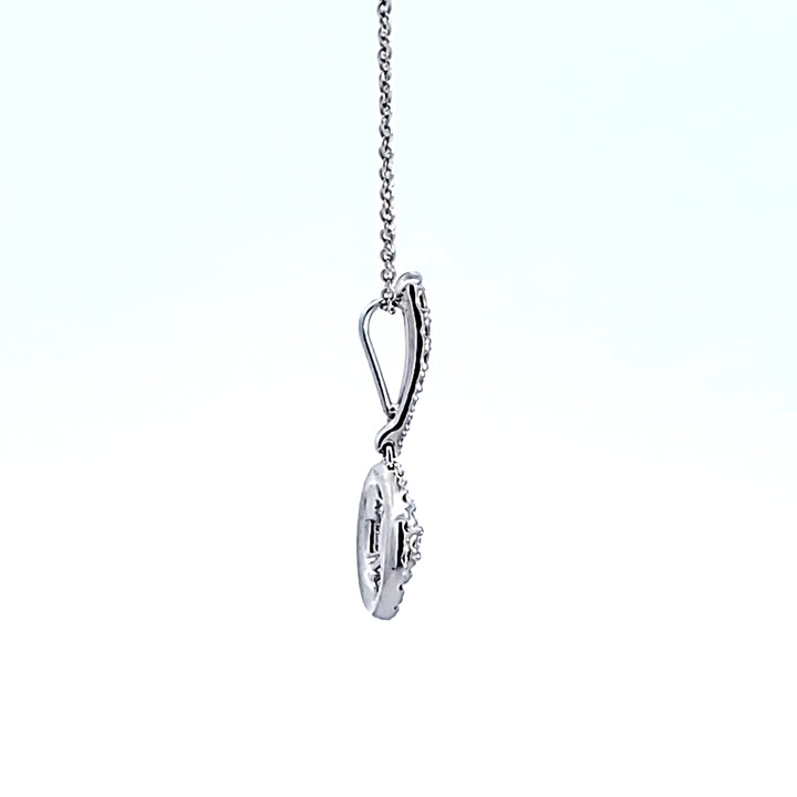18K White Gold HOF "Captivation Drop" Diamond Pendant