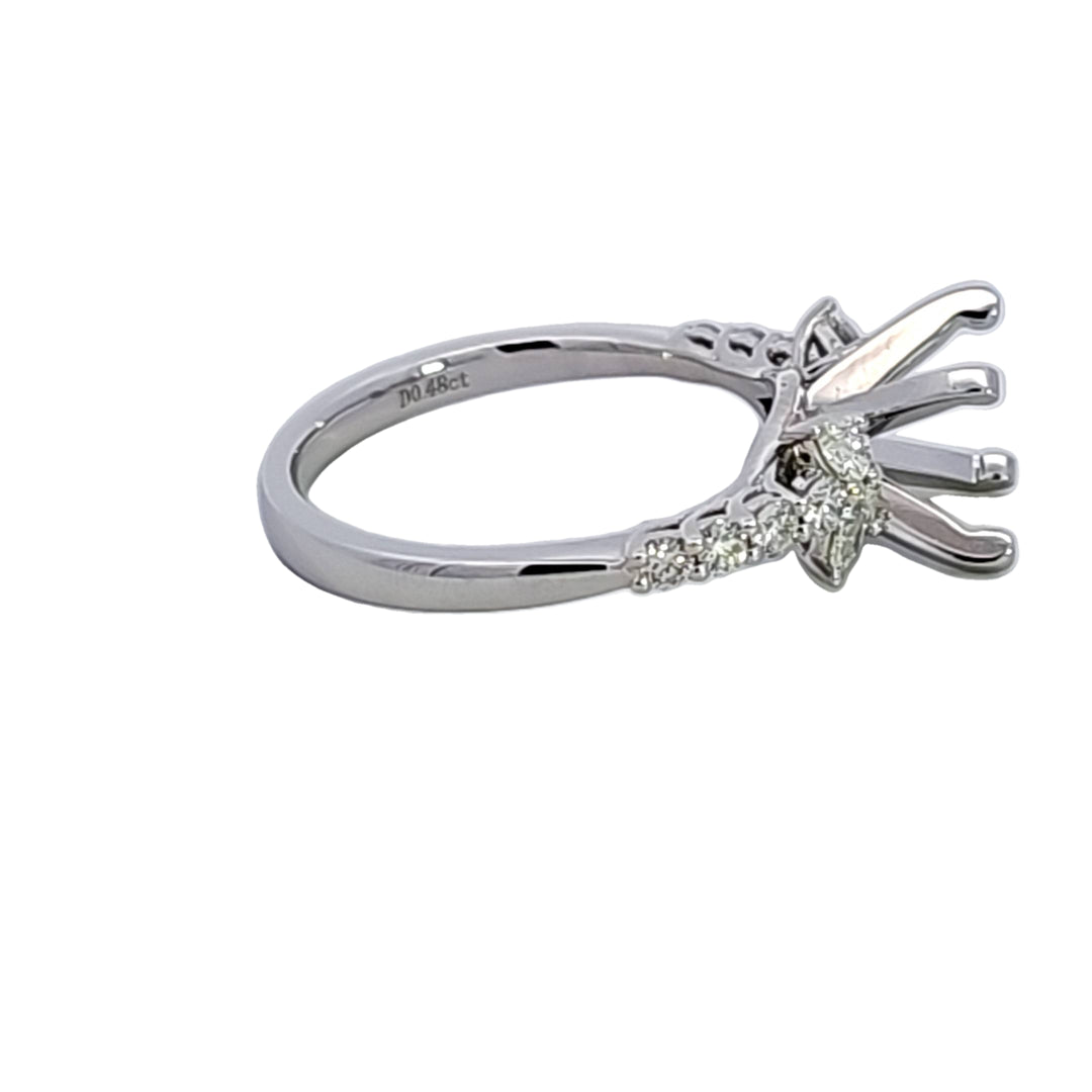 18KW Diamond Semi Mount Engagement Ring