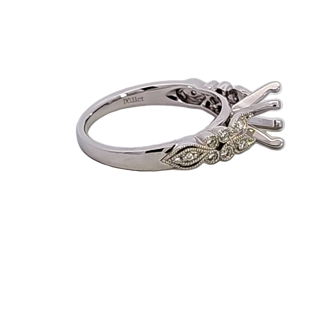 18KW Diamond Semi Mount Engagement Ring