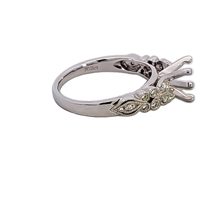 18KW Diamond Semi Mount Engagement Ring
