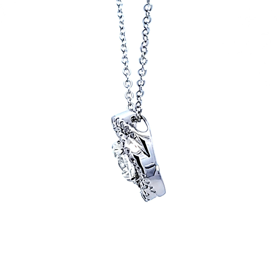 Sterling Silver CZ Swirl Pendant