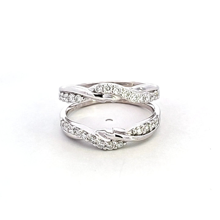 14KW Diamond Insert Style Wedding Band