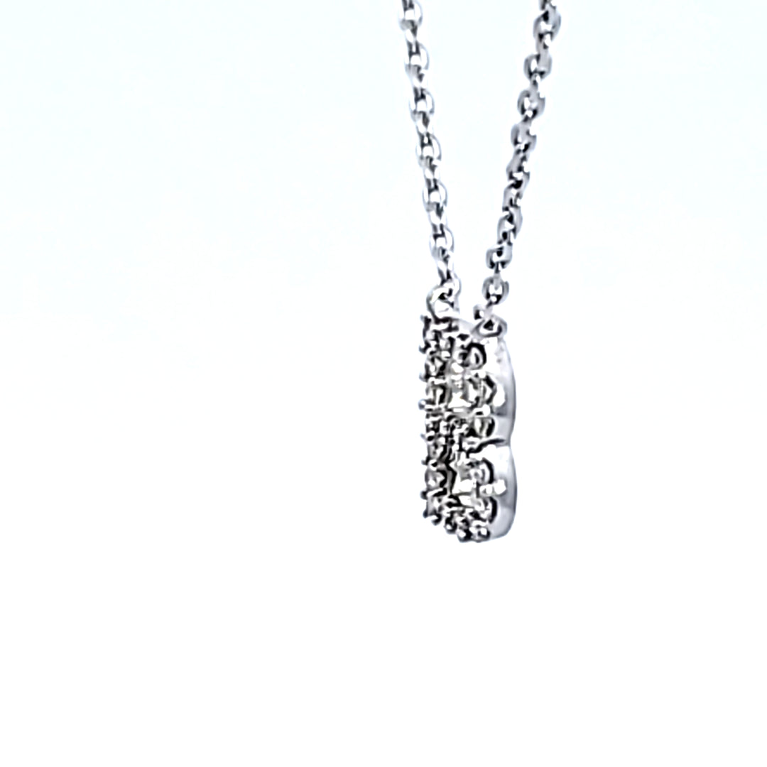 10KW Diamond Initial B Necklace