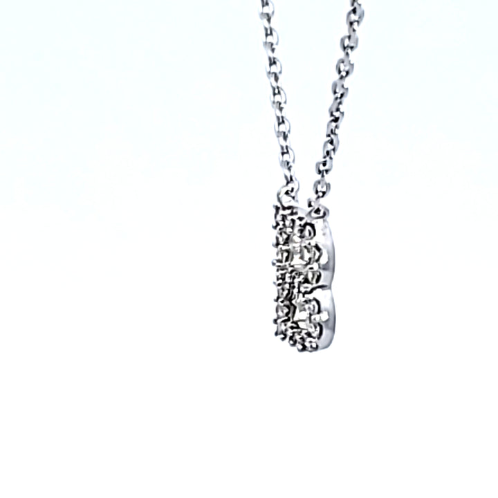 10KW Diamond Initial B Necklace
