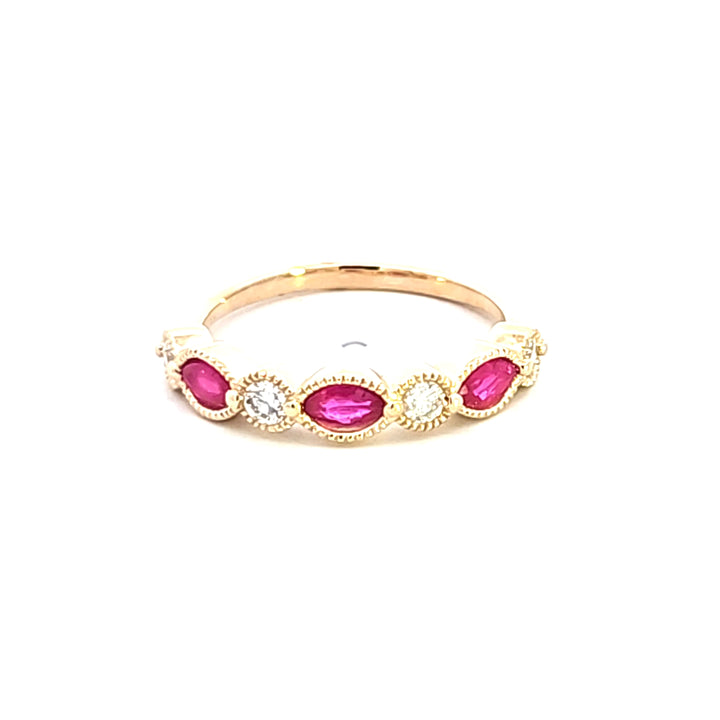 14KY Ruby and Diamond Fashion Ring