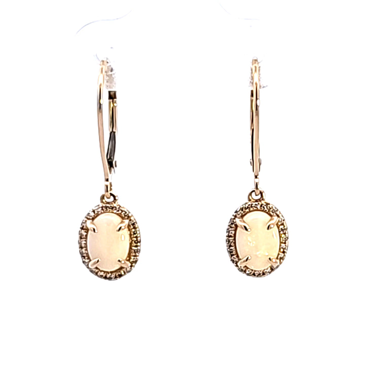 14KY Opal and Diamond Earrings