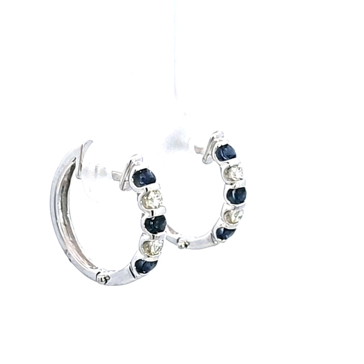 14KW Sapphire and Diamond Earrings