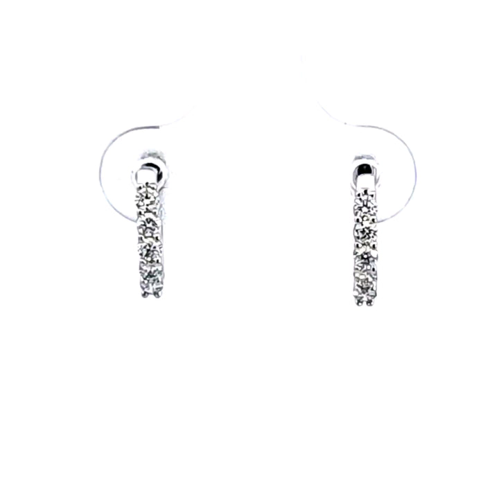 14KW Diamond Hoop Earrings
