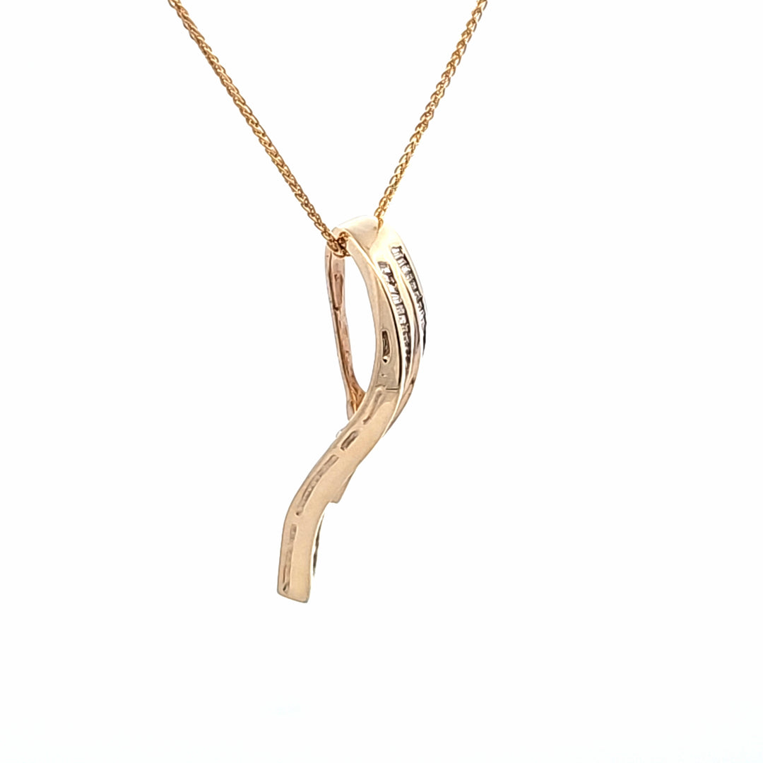 14KY Diamond Slide Estate Pendant