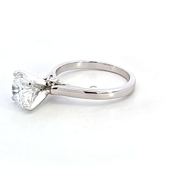 14KW Lab Created Diamond Solitaire Engagement Ring