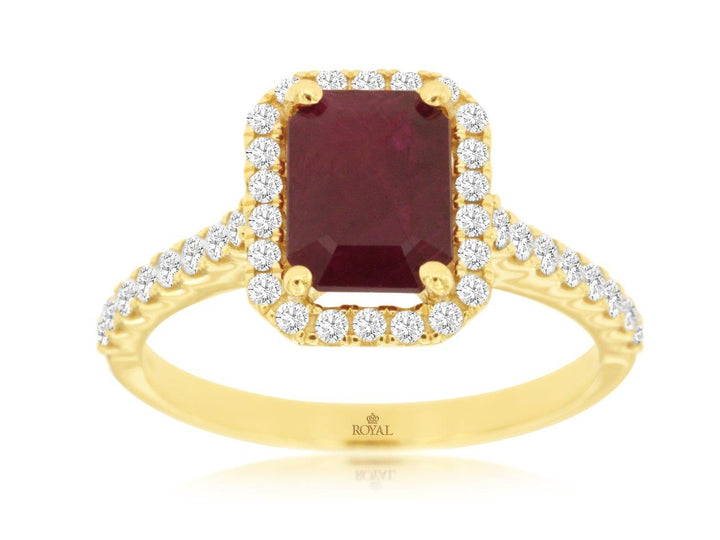 14KY Ruby and Diamond Fashion Ring