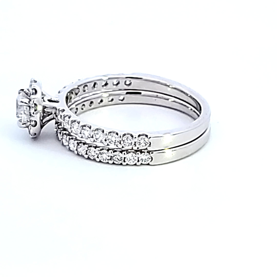 14KW Round Diamond Wedding Set