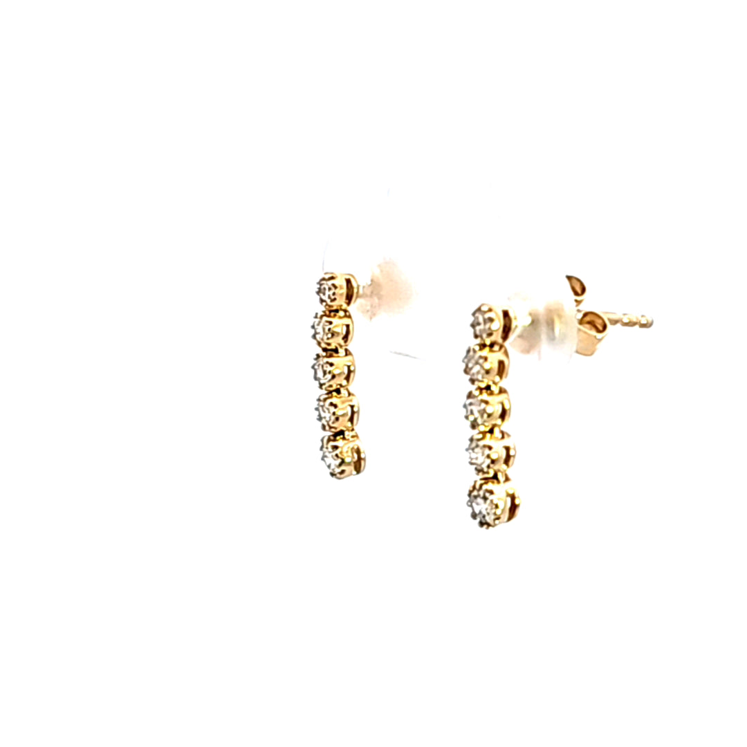 14KY Diamond Drop Earrings