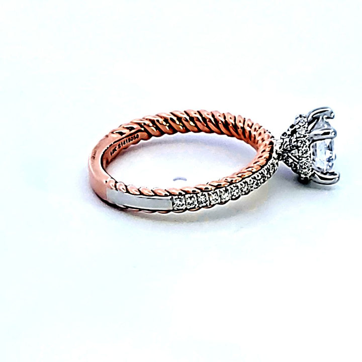 14KTT Diamond Semi Mount Engagement Ring