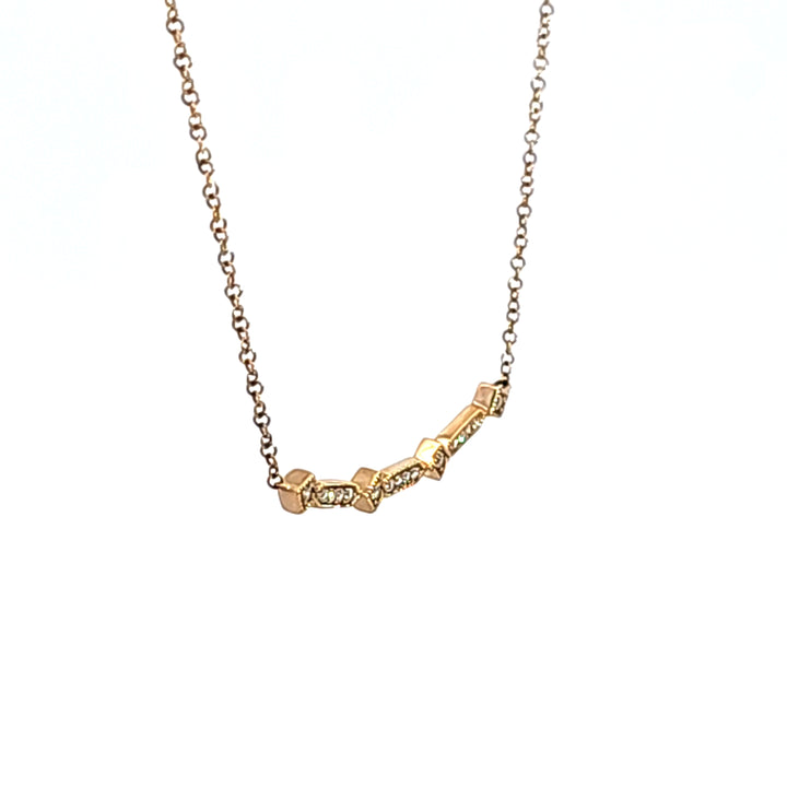 14KY Diamond Geometric Necklace