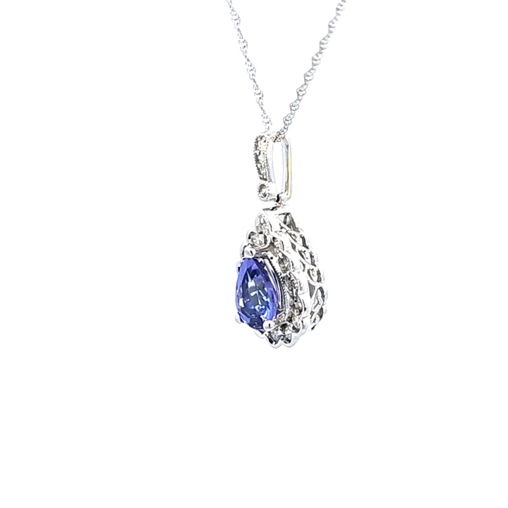 14KW Tanzanite and Diamond Pendant