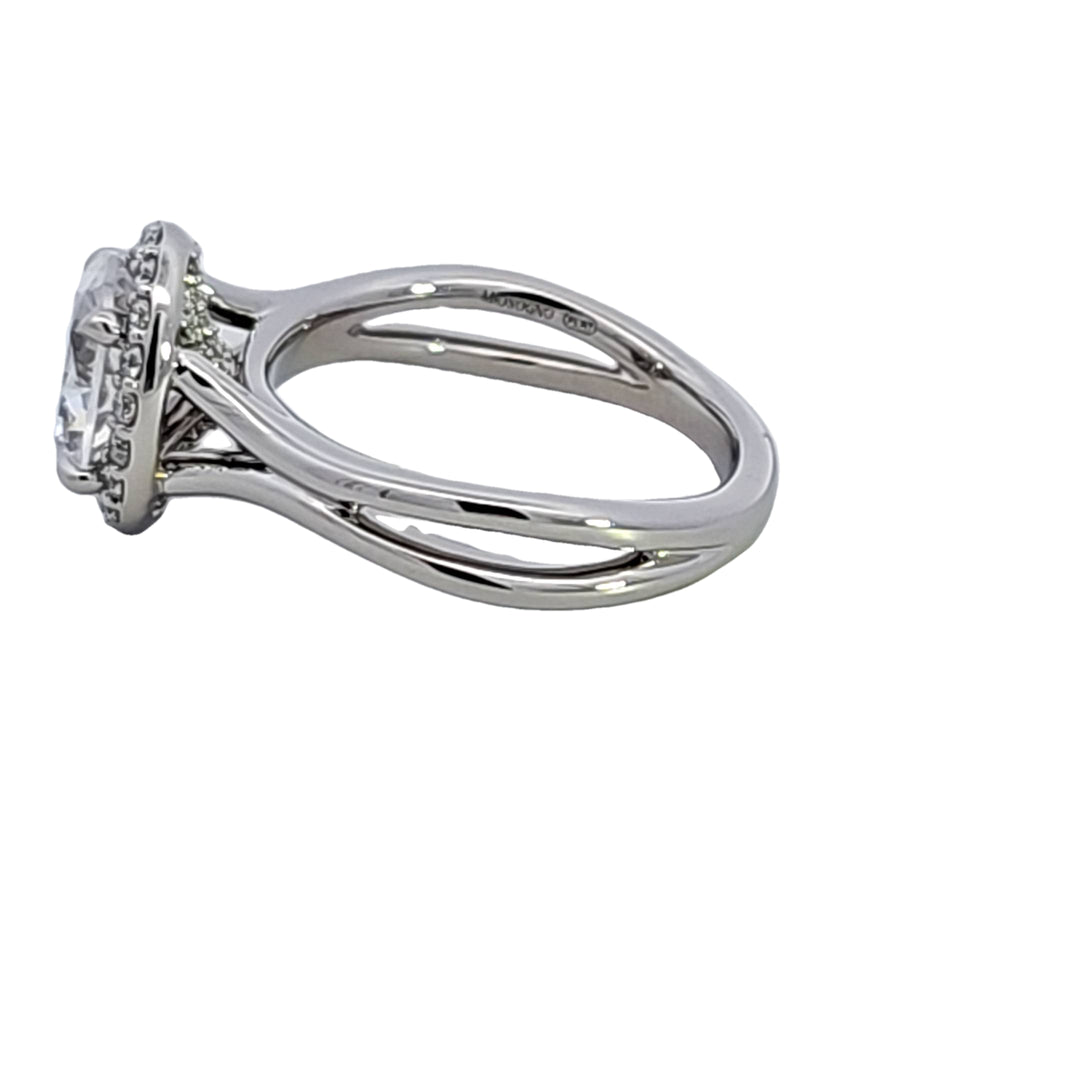Platinum Diamond Semi Mount Engagement Ring