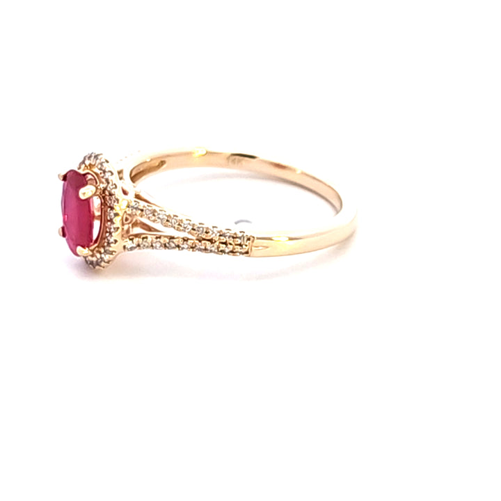 14KY Ruby and Diamond Fashion Ring