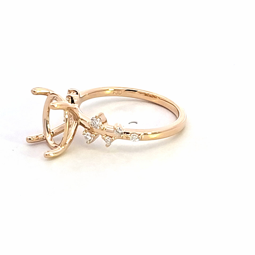 14KY Diamond Semi Mount Engagement Ring