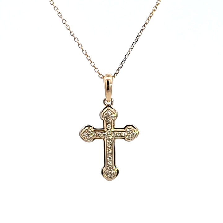 14KY Diamond Cross Pendant
