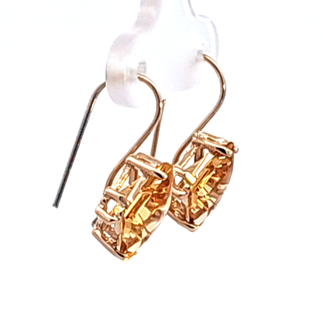 14KY Citrine Drop Earrings