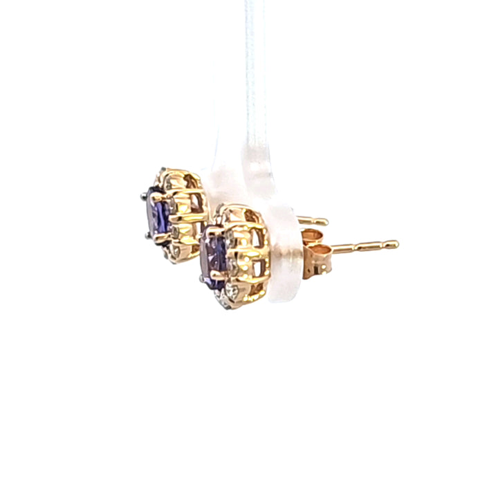14KY Tanzanite and Diamond Earrings