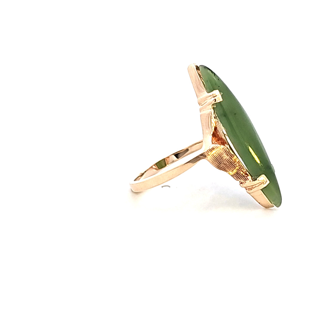 14KY Marquise Jade Estate Ring