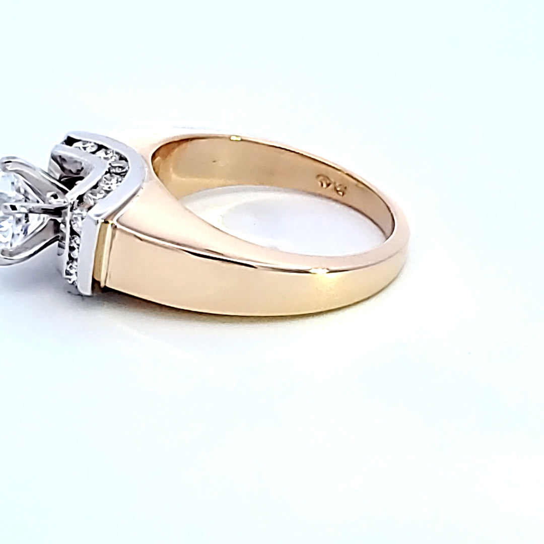 14KTT Diamond Semi Mount Engagement Ring