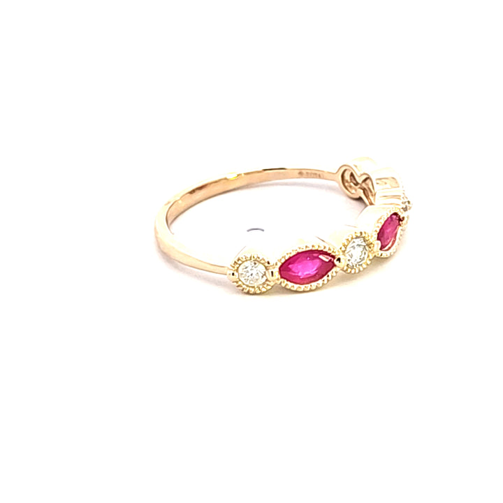 14KY Ruby and Diamond Fashion Ring