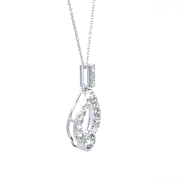 14KW Diamond Teardrop Pendant