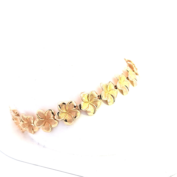 14KY Floral Link Estate Bracelet