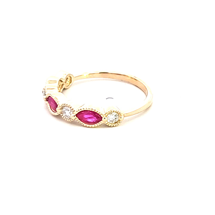 14KY Ruby and Diamond Fashion Ring