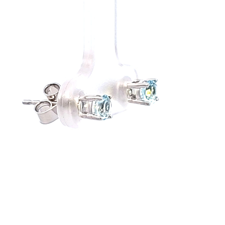 14KW Aquamarine Stud Earrings