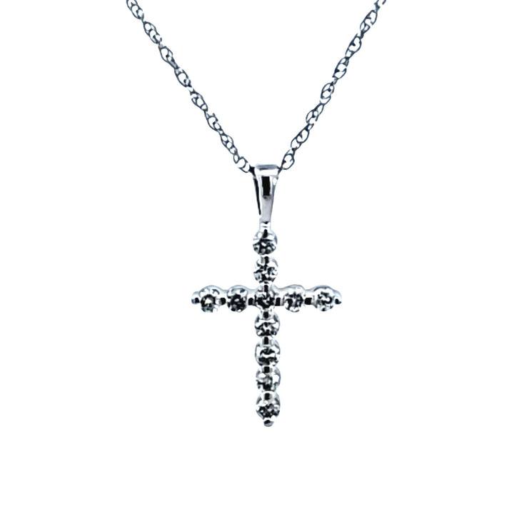 14KW Diamond Cross Pendant