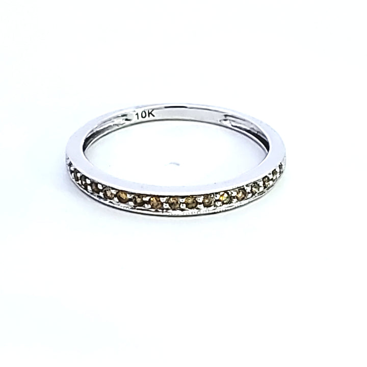 10KW Treated Yellow Diamond Wedding Band