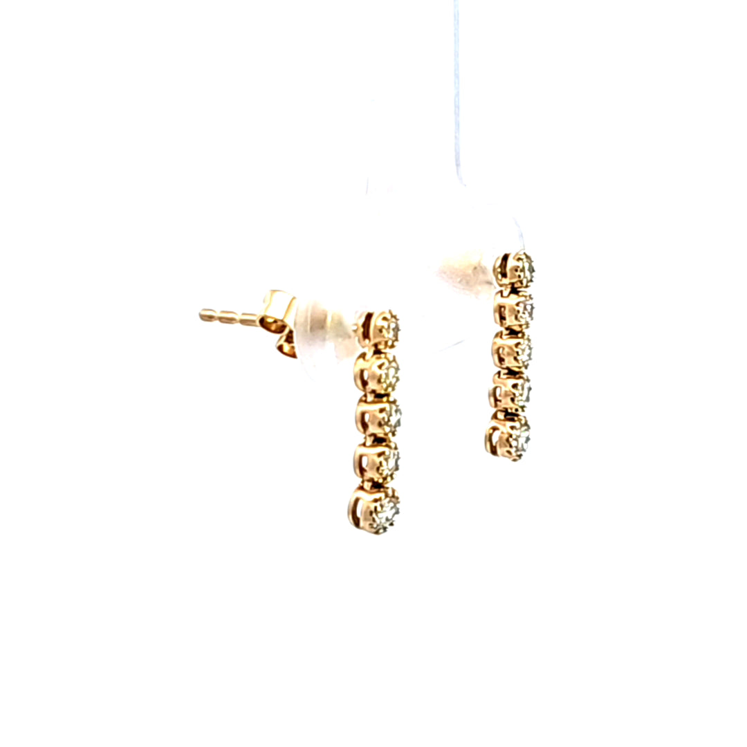 14KY Diamond Drop Earrings