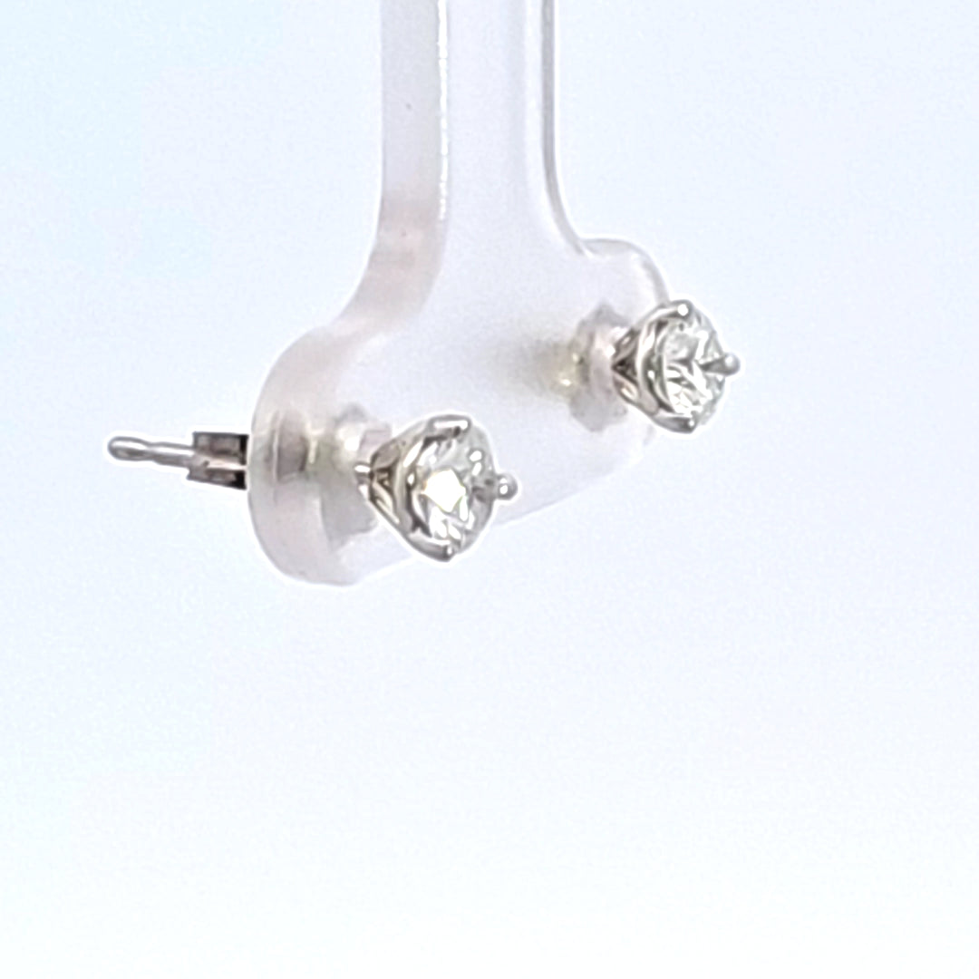 14KW 1/2 ctw Diamond Stud Earrings