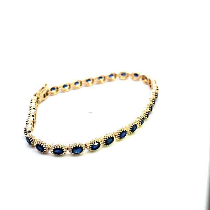 14KY Sapphire and Diamond Bracelet