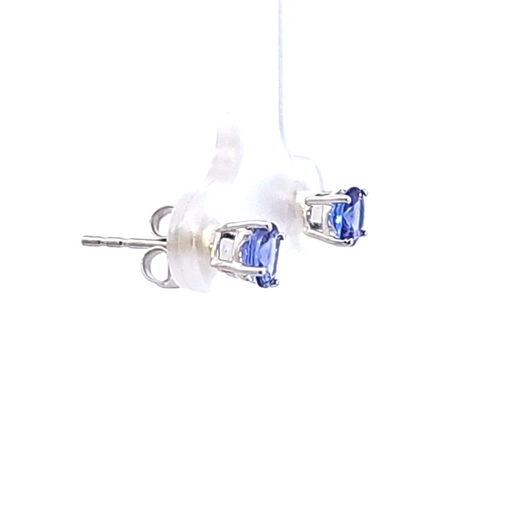 14KW Tanzanite Stud Earrings