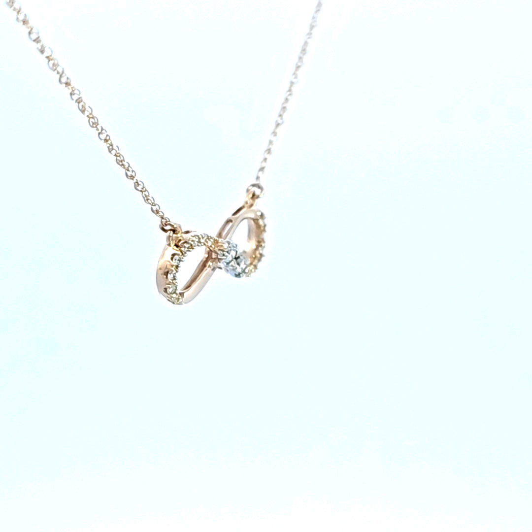 14KY Diamond Infinity Necklace